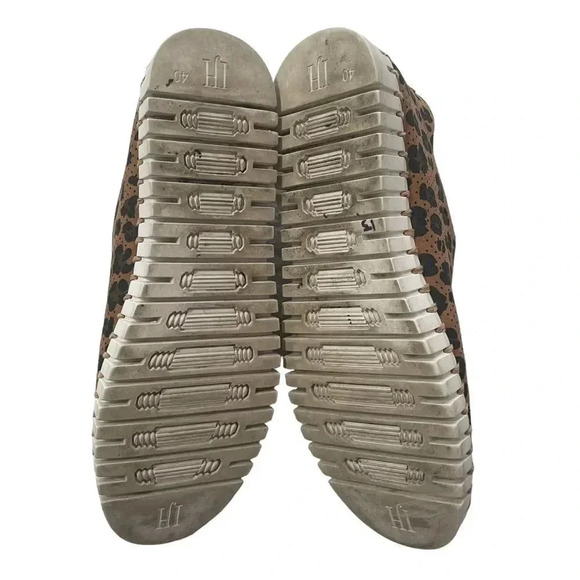 Ilse Jacobsen Leather Slip On Shoes Flats Loafers Leopard Print Size 40 - Picture 8 of 11